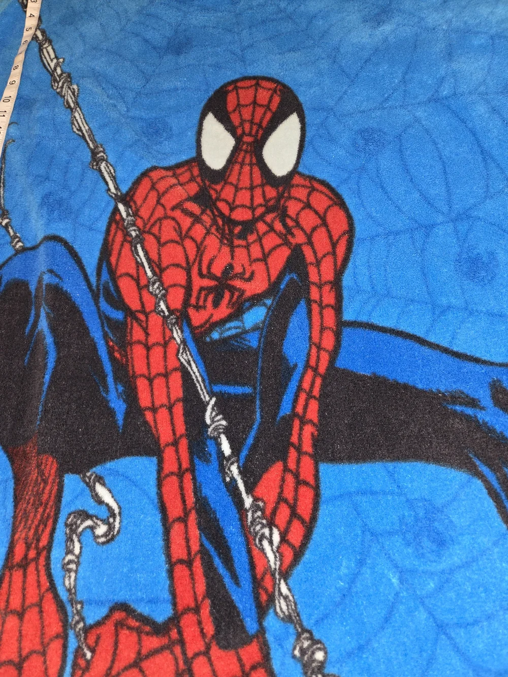 Marvel Spider-Man Blue and Red Plush Throw Blanket